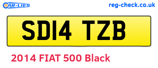 SD14TZB are the vehicle registration plates.