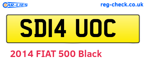 SD14UOC are the vehicle registration plates.