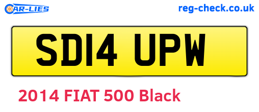 SD14UPW are the vehicle registration plates.