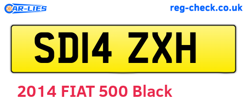 SD14ZXH are the vehicle registration plates.