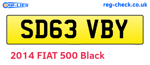 SD63VBY are the vehicle registration plates.