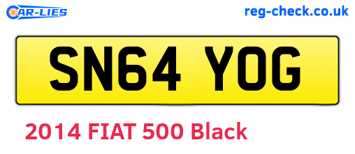 SN64YOG are the vehicle registration plates.