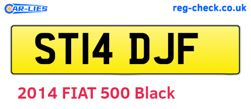 ST14DJF are the vehicle registration plates.