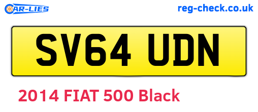 SV64UDN are the vehicle registration plates.