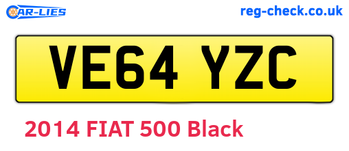 VE64YZC are the vehicle registration plates.