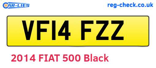 VF14FZZ are the vehicle registration plates.
