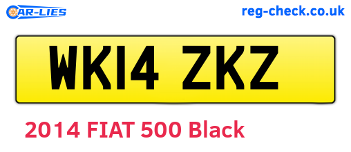 WK14ZKZ are the vehicle registration plates.