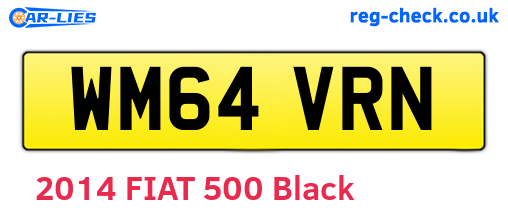 WM64VRN are the vehicle registration plates.