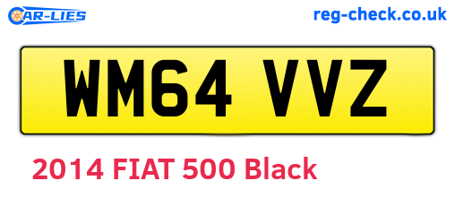 WM64VVZ are the vehicle registration plates.