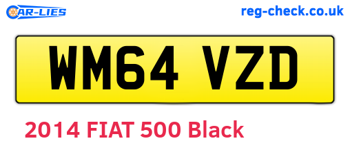 WM64VZD are the vehicle registration plates.