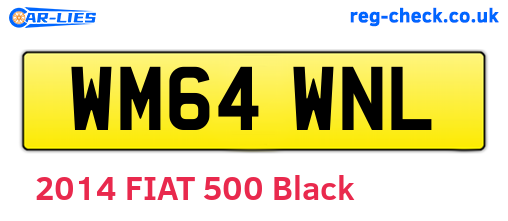 WM64WNL are the vehicle registration plates.