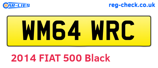 WM64WRC are the vehicle registration plates.