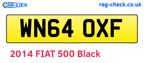 WN64OXF are the vehicle registration plates.