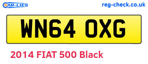 WN64OXG are the vehicle registration plates.