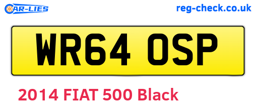 WR64OSP are the vehicle registration plates.