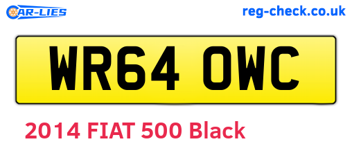 WR64OWC are the vehicle registration plates.