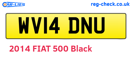 WV14DNU are the vehicle registration plates.