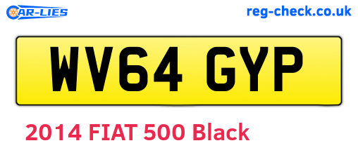 WV64GYP are the vehicle registration plates.