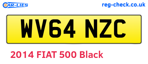 WV64NZC are the vehicle registration plates.