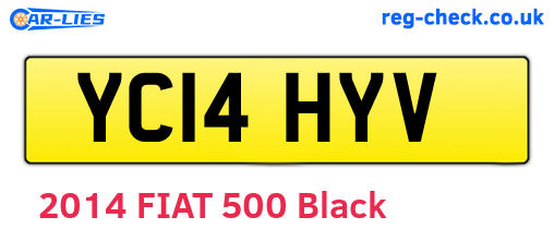 YC14HYV are the vehicle registration plates.