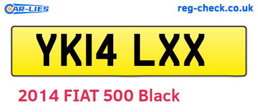 YK14LXX are the vehicle registration plates.