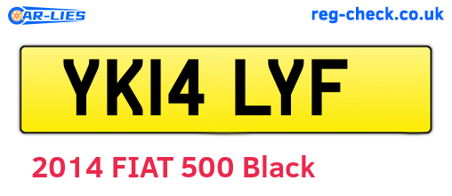 YK14LYF are the vehicle registration plates.