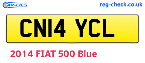 CN14YCL are the vehicle registration plates.
