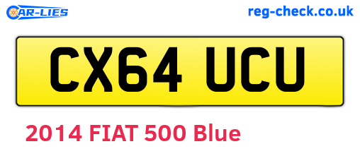 CX64UCU are the vehicle registration plates.