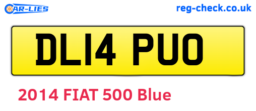 DL14PUO are the vehicle registration plates.