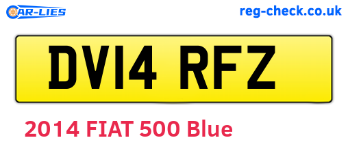 DV14RFZ are the vehicle registration plates.