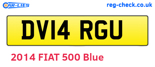 DV14RGU are the vehicle registration plates.
