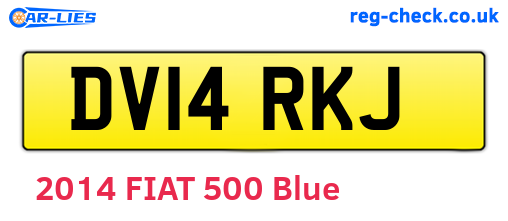 DV14RKJ are the vehicle registration plates.