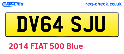 DV64SJU are the vehicle registration plates.