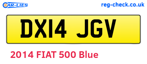 DX14JGV are the vehicle registration plates.