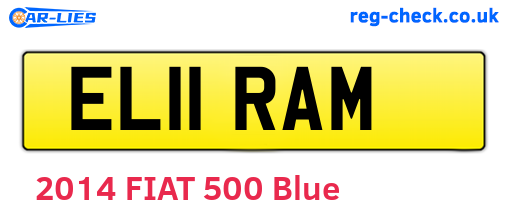 EL11RAM are the vehicle registration plates.