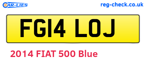 FG14LOJ are the vehicle registration plates.