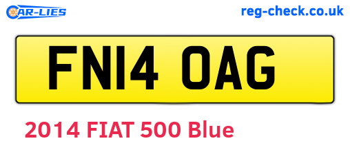 FN14OAG are the vehicle registration plates.