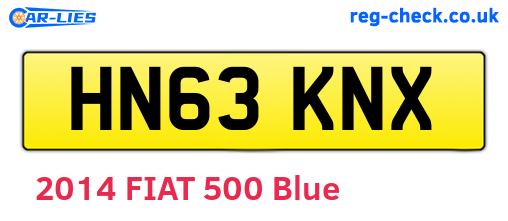 HN63KNX are the vehicle registration plates.