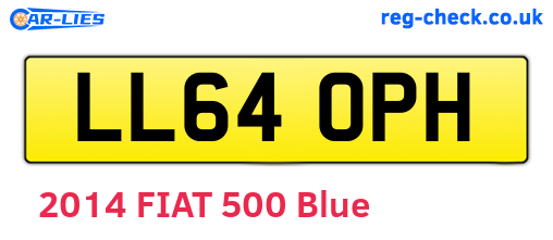 LL64OPH are the vehicle registration plates.
