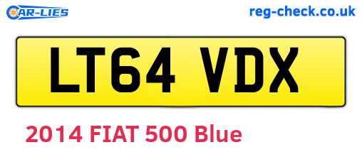 LT64VDX are the vehicle registration plates.
