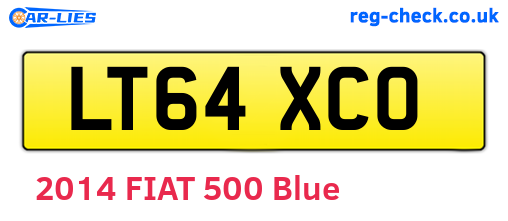 LT64XCO are the vehicle registration plates.