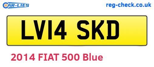LV14SKD are the vehicle registration plates.