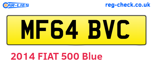 MF64BVC are the vehicle registration plates.