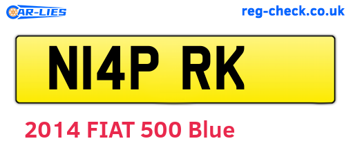 N14PRK are the vehicle registration plates.