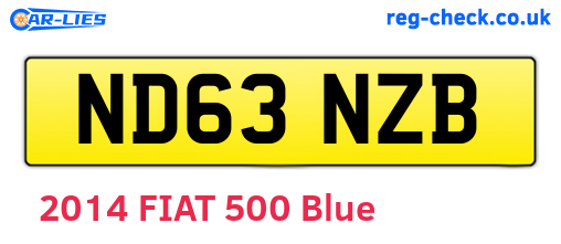 ND63NZB are the vehicle registration plates.