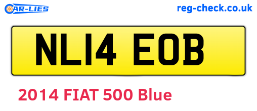 NL14EOB are the vehicle registration plates.