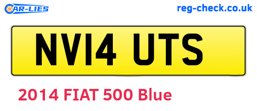 NV14UTS are the vehicle registration plates.