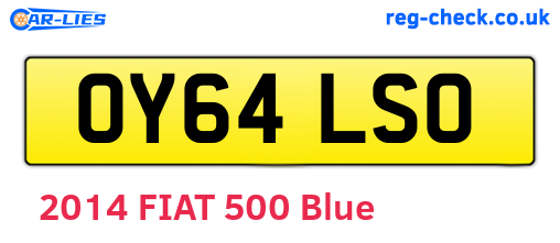 OY64LSO are the vehicle registration plates.