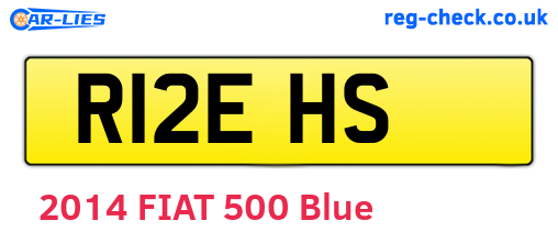 R12EHS are the vehicle registration plates.