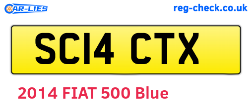 SC14CTX are the vehicle registration plates.